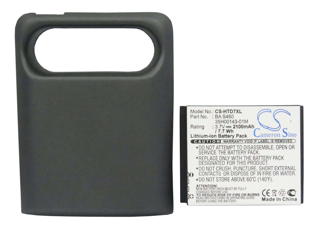 3.7V, Li-ion, 2100mAh, SmartPhone battery fits Htc, T-mobile, 35h00143-01m, Hd7, Pd29110, 7.77Wh Mobile, SmartPhone Cameron Sino Technology Limited (Smartphone)