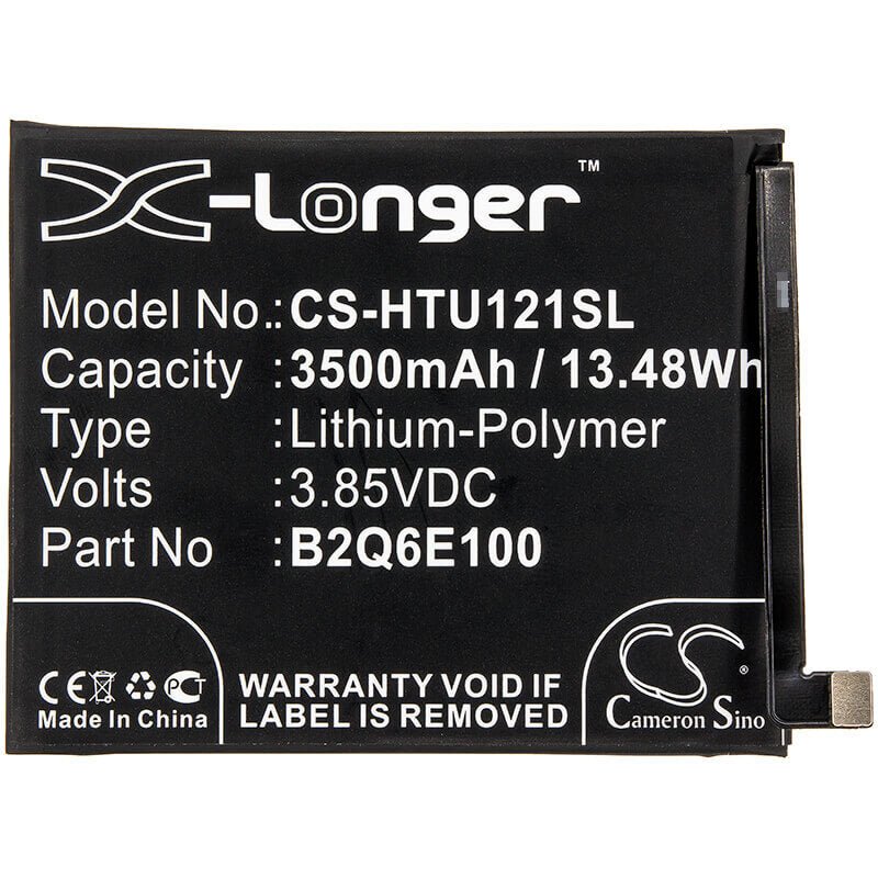 3.85V, Li-Polymer, 3500mAh, SmartPhone battery fits Htc, 35h00278-00m, Imagine Life, U12 Life, 13.48Wh Mobile, SmartPhone Cameron Sino Technology Limited (Smartphone)