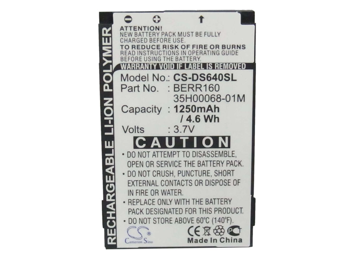 3.7V, Li-Polymer, 1250mAh, SmartPhone battery fits Telus, Htc, 35h00068-01m, Iris, Iris 100, 4.63Wh Mobile, SmartPhone Cameron Sino Technology Limited (Smartphone)