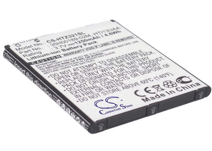 3.7V, Li-ion, 1250mAh, SmartPhone battery fits Htc, 35h00189-00m, Isw13ht, J, 4.63Wh Mobile, SmartPhone Cameron Sino Technology Limited (Suspended)