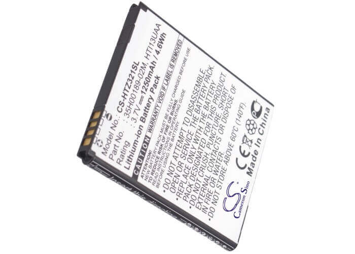 3.7V, Li-ion, 1250mAh, SmartPhone battery fits Htc, 35h00189-00m, Isw13ht, J, 4.63Wh Mobile, SmartPhone Cameron Sino Technology Limited (Suspended)