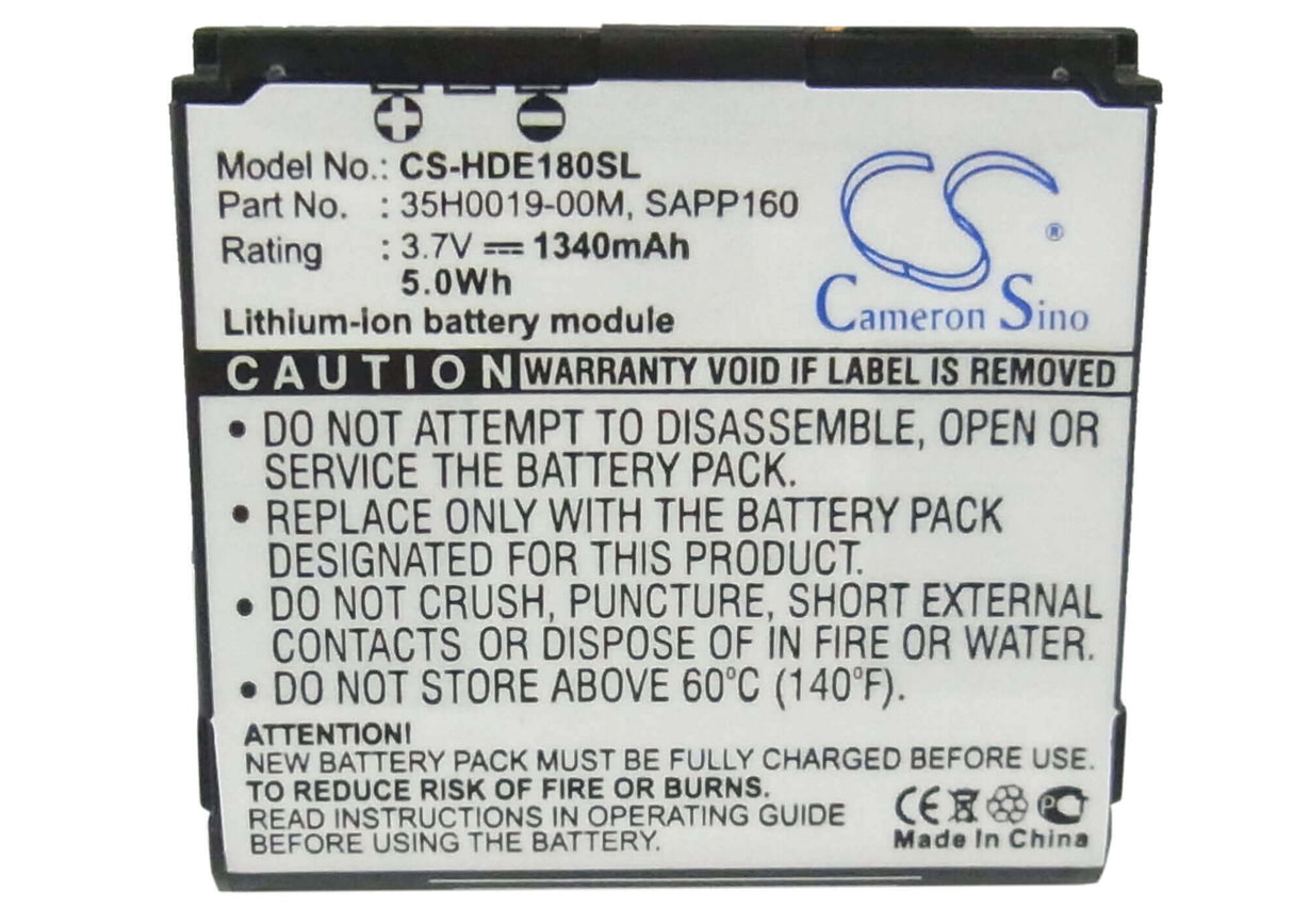 Battery For Htc Magic, Sapphire 100, A6161 3.7v, 1340mah - 4.96wh Batteries for Electronics Cameron Sino Technology Limited (Suspended)