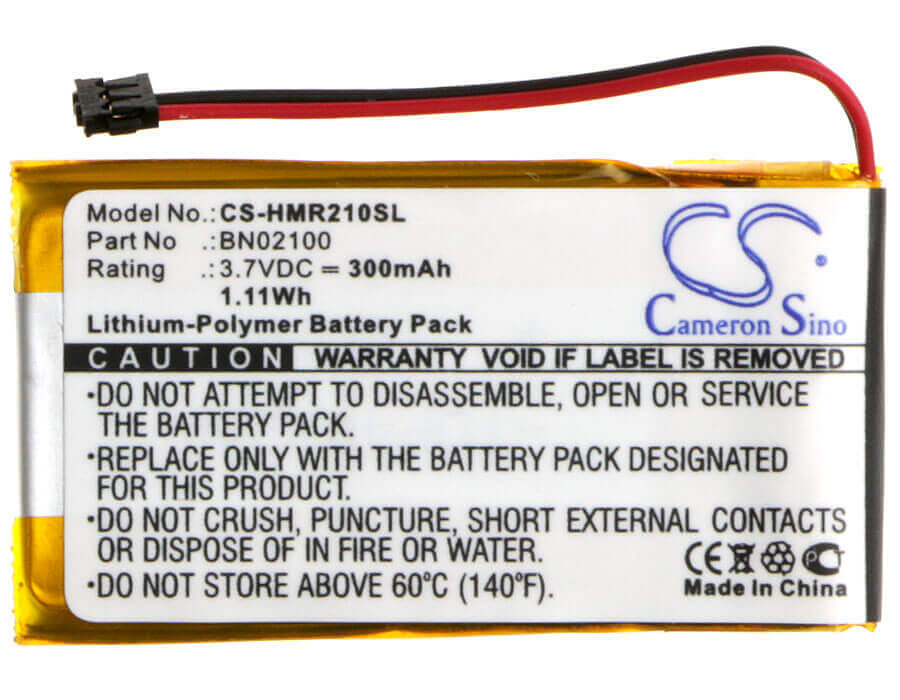 3.7V, Li-Polymer, 300mAh, Headset battery fits Htc, Bn02100, Mini Bl R120 Bluetooth Media H, 1.11Wh Wireless Headset Cameron Sino Technology Limited