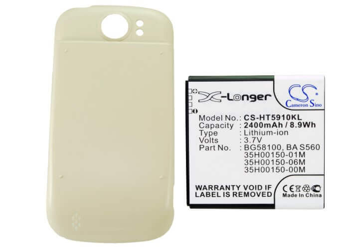 3.7V, Li-ion, 2400mAh, PDA battery fits T-mobile, Htc, 35h00150-00m, Doubleshot, Mytouch 4g Slide, 8.88Wh PDA, Pocket PC Cameron Sino Technology Limited