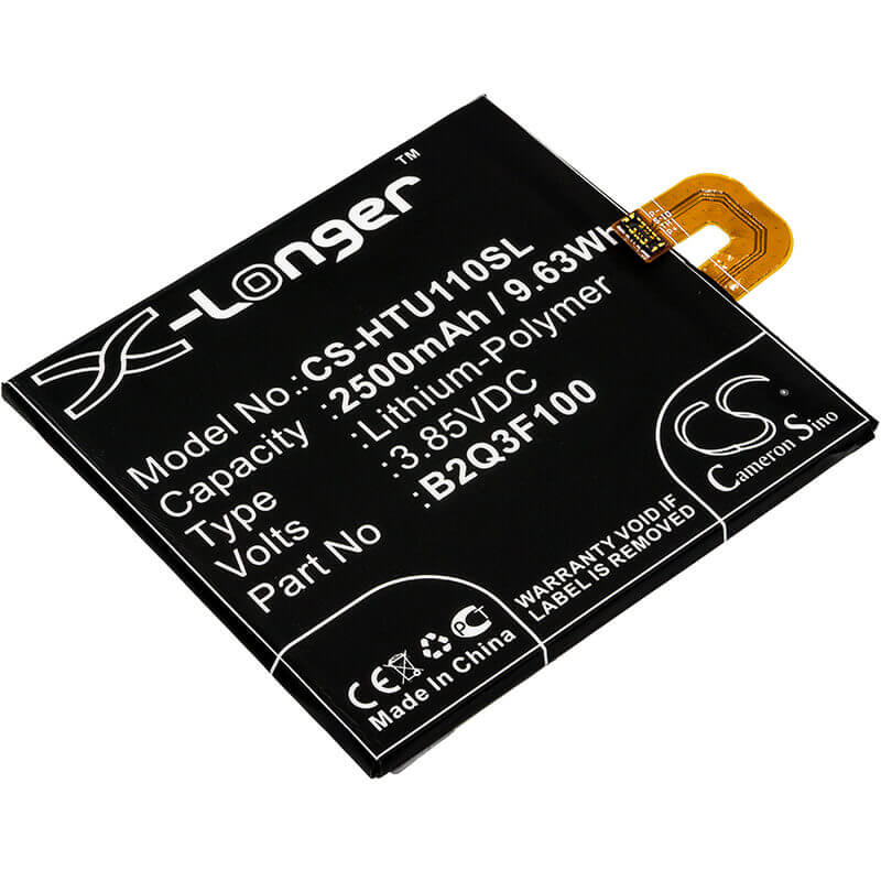 3.85V, Li-Polymer, 2500mAh, SmartPhone battery fits Htc, 35h00274-0m1, Ocean Life, U11 Life, 9.63Wh Mobile, SmartPhone Cameron Sino Technology Limited (Smartphone)