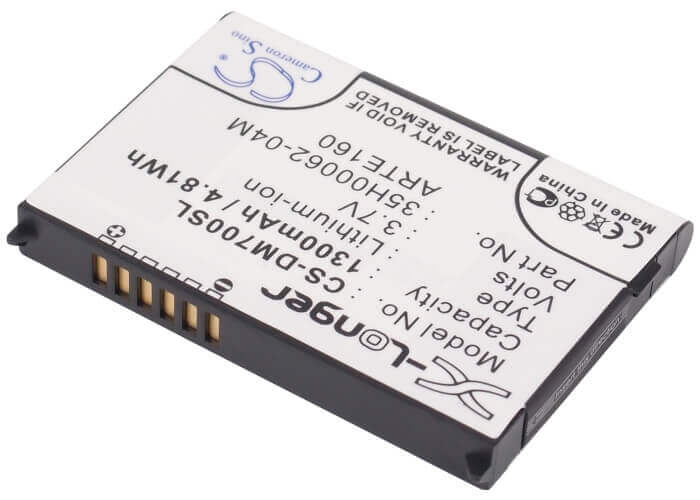 3.7V, Li-ion, 1300mAh, SmartPhone battery fits Qtek, 35h00062-04m, D802, M700, 4.81Wh Mobile, SmartPhone Cameron Sino Technology Limited (Suspended)