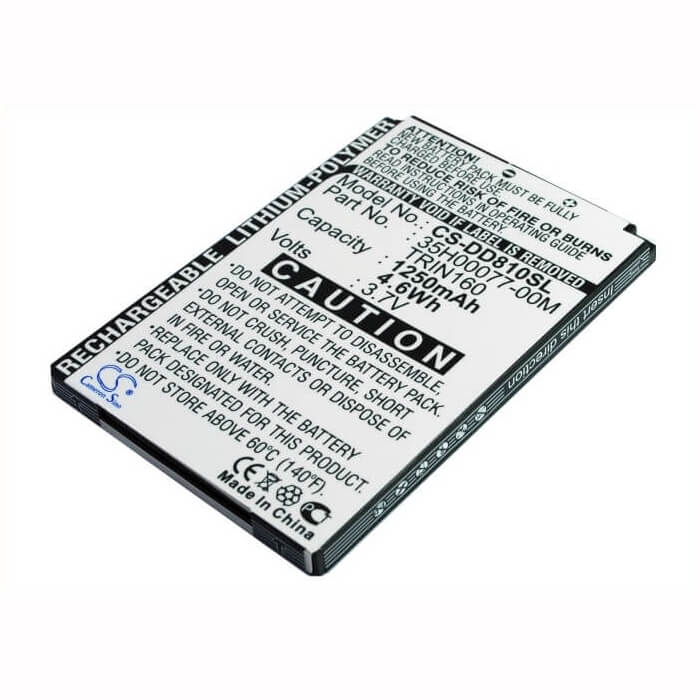 3.7V, Li-Polymer, 1250mAh, SmartPhone battery fits O2, Verizon, Orange, 35h00077-00m, Ppc6800, Ppc-6800, 4.63Wh Mobile, SmartPhone Cameron Sino Technology Limited (Smartphone)