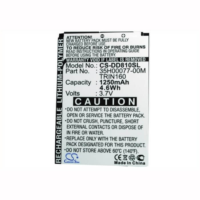 3.7V, Li-Polymer, 1250mAh, SmartPhone battery fits O2, Verizon, Orange, 35h00077-00m, Ppc6800, Ppc-6800, 4.63Wh Mobile, SmartPhone Cameron Sino Technology Limited (Smartphone)