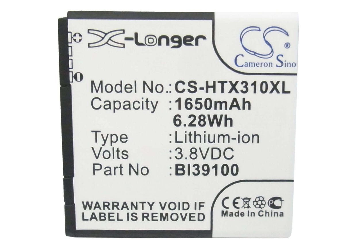 3.8V, Li-ion, 1650mAh, SmartPhone battery fits Htc, 35h00170-01m, Bass, Bunyip, 6.27Wh Mobile, SmartPhone Cameron Sino Technology Limited (Smartphone)