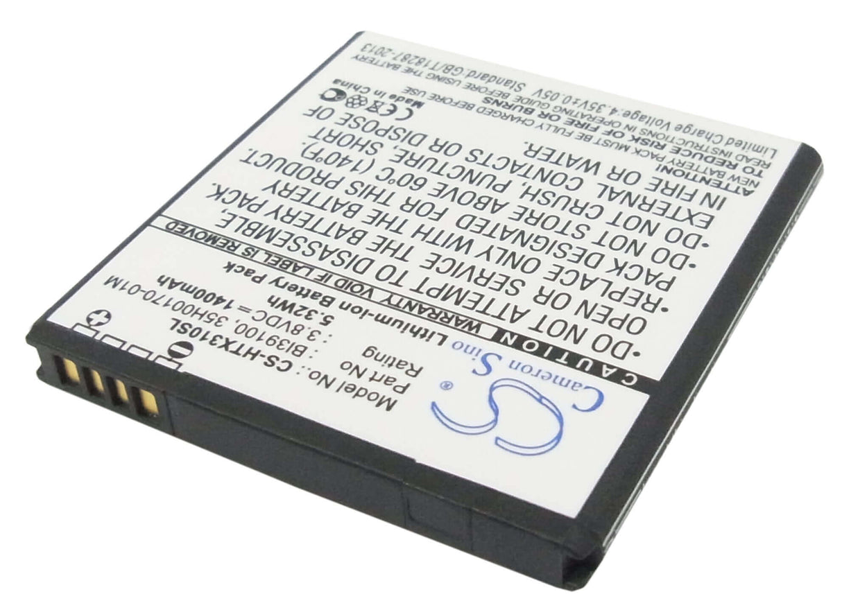 3.8V, Li-ion, 1400mAh, SmartPhone battery fits Htc, 35h00170-01m, Bass, Bunyip, 5.32Wh Mobile, SmartPhone Cameron Sino Technology Limited (Smartphone)