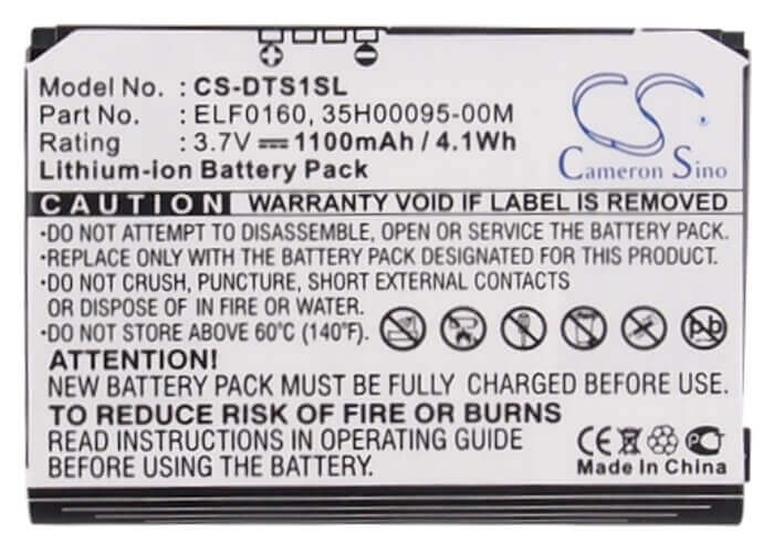 3.7V, Li-ion, 1100mAh, SmartPhone battery fits Utstarcom, Htc, Cect, 35h00095-00m, S1, 4.07Wh Mobile, SmartPhone Cameron Sino Technology Limited (Smartphone)