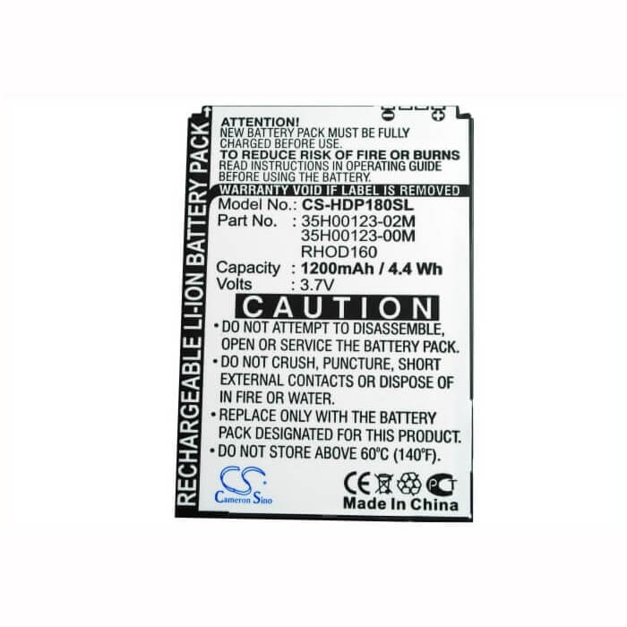 3.7V, Li-Polymer, 1200mAh, SmartPhone battery fits Sprint, T-mobile, Htc, At&t, Verizon, 35h00123-00m, T7377, Tilt 2, 4.44Wh Mobile, SmartPhone Cameron Sino Technology Limited (Smartphone)