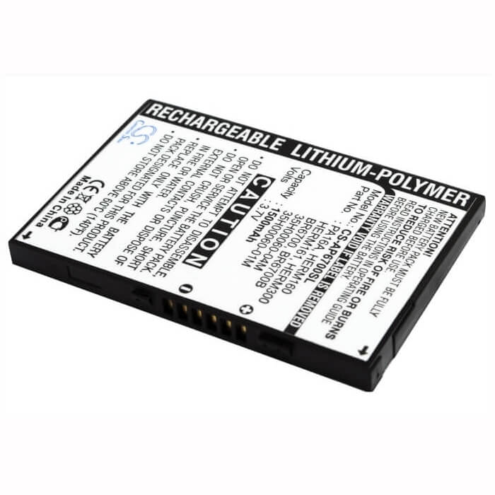 3.7V, Li-Polymer, 1500mAh, SmartPhone battery fits Qtek, 35h00060-00m, Ppc6700, 5.55Wh Mobile, SmartPhone Cameron Sino Technology Limited (Suspended)