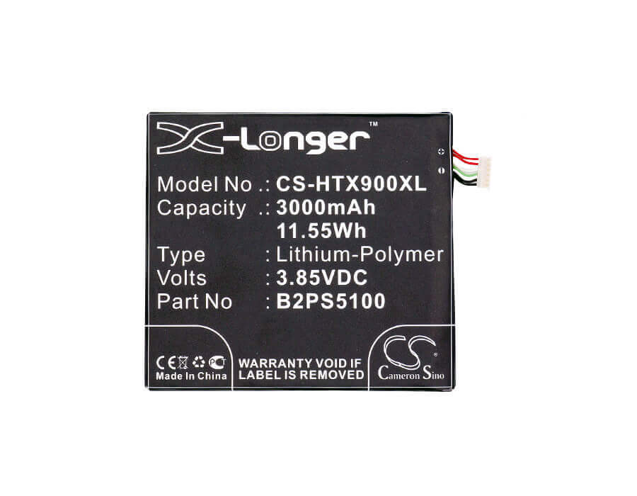 3.85V, Li-Polymer, 3000mAh, SmartPhone battery fits Htc, 35h00255-00m, D10i, D10u, 11.55Wh Mobile, SmartPhone Cameron Sino Technology Limited (Smartphone)