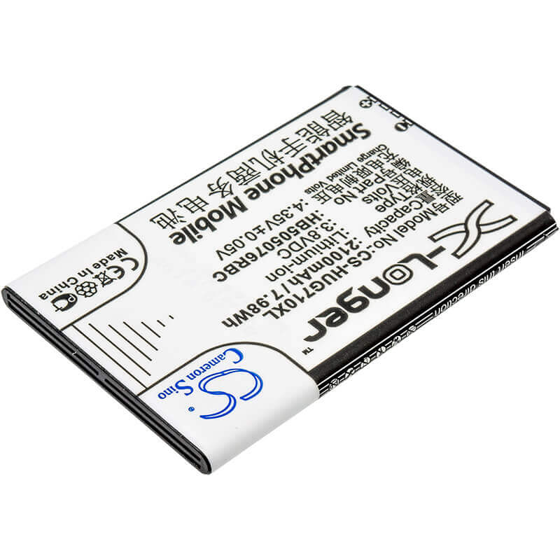 3.8V, Li-ion, 2100mAh, SmartPhone battery fits Huawei, Hb505076rbc, A199, Ascend G606, 7.98Wh Mobile, SmartPhone Cameron Sino Technology Limited (Smartphone)