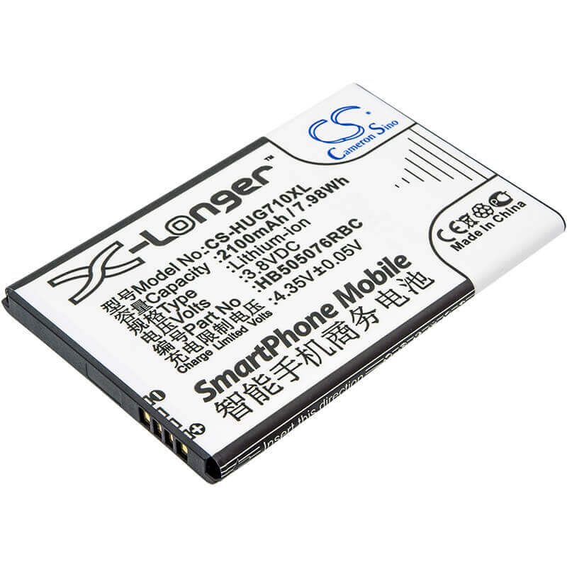 3.8V, Li-ion, 2100mAh, SmartPhone battery fits Huawei, Hb505076rbc, A199, Ascend G606, 7.98Wh Mobile, SmartPhone Cameron Sino Technology Limited (Smartphone)