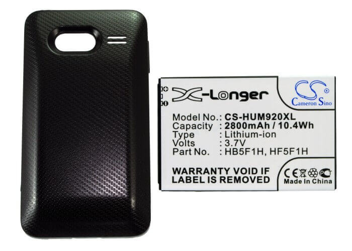 3.7V, Li-ion, 2800mAh, SmartPhone battery fits Huawei, Metropcs, Hb5f1h, Activa 4g, M920, 10.36Wh Mobile, SmartPhone Cameron Sino Technology Limited (Suspended)