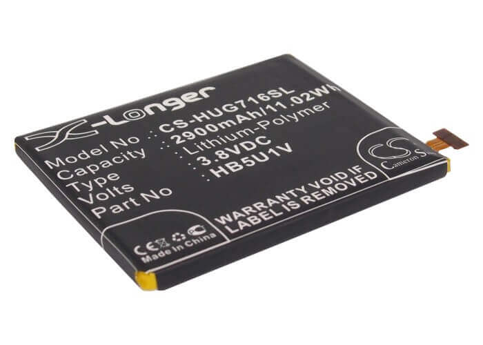 3.8V, Li-Polymer, 2900mAh, SmartPhone battery fits Huawei, Hb5u1v, Ascend D2, Ascend D2-0082, 11.02Wh Mobile, SmartPhone Cameron Sino Technology Limited (Suspended)