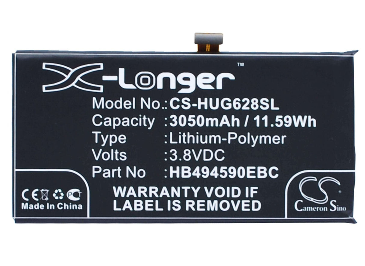 3.8V, Li-Polymer, 3050mAh, SmartPhone battery fits Huawei, Honor, Hb494590ebc, 7, 11.59Wh Mobile, SmartPhone Cameron Sino Technology Limited (Smartphone)