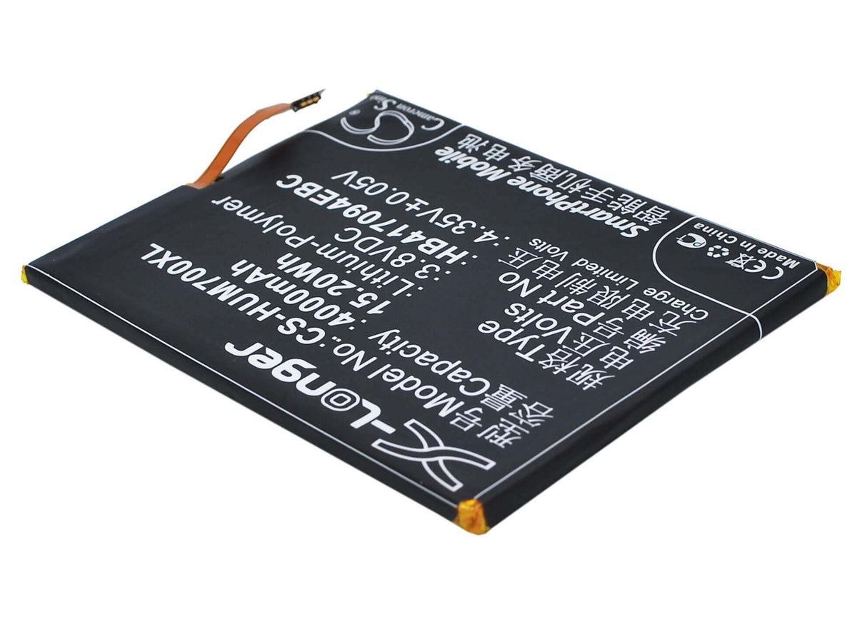 3.8V, Li-Polymer, 4000mAh, SmartPhone battery fits Huawei, Hb417094ebc, Ascend Mate 7, Ascend Mate 7 Dual Sim, 15.2Wh Mobile, SmartPhone Cameron Sino Technology Limited (Smartphone)