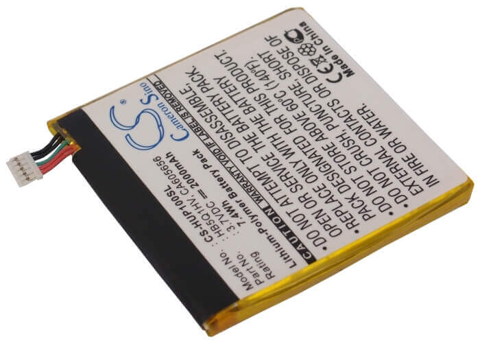 3.7V, Li-Polymer, 2000mAh, SmartPhone battery fits Huawei, Ca605656, Ascend D Quad Xl, Ascend D1 Quad Xl, 7.4Wh Mobile, SmartPhone Cameron Sino Technology Limited (Smartphone)