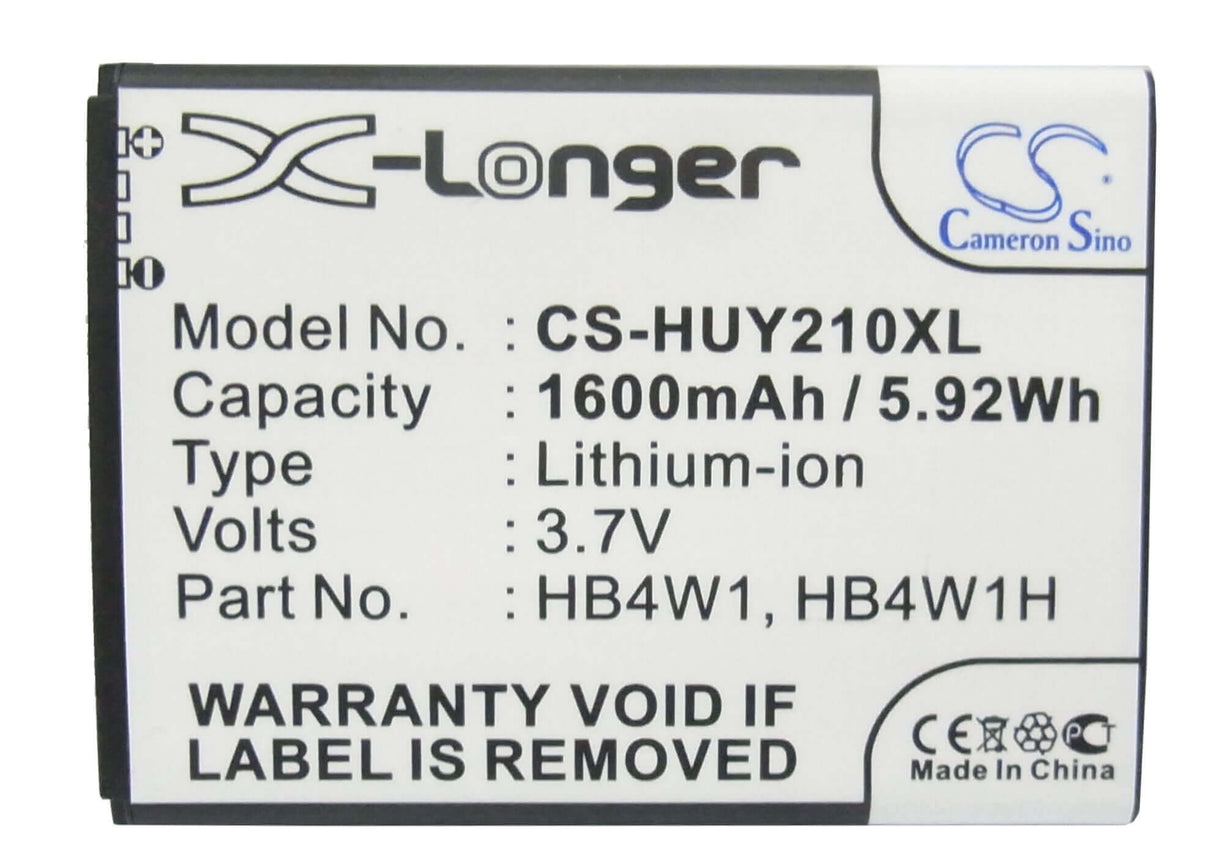 3.7V, Li-ion, 1600mAh, SmartPhone battery fits Huawei, Hb4w1, Ascend C8813d, Ascend G520, 5.92Wh Mobile, SmartPhone Cameron Sino Technology Limited (Smartphone)