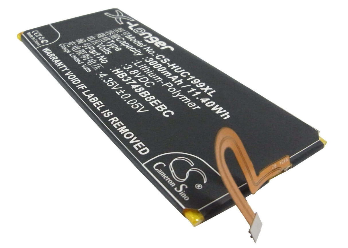 3.8V, Li-Polymer, 3000mAh, SmartPhone battery fits Huawei, Hb3748b8ebc, Ascend G7, Ascend G7 Plus, 11.4Wh Mobile, SmartPhone Cameron Sino Technology Limited (Smartphone)