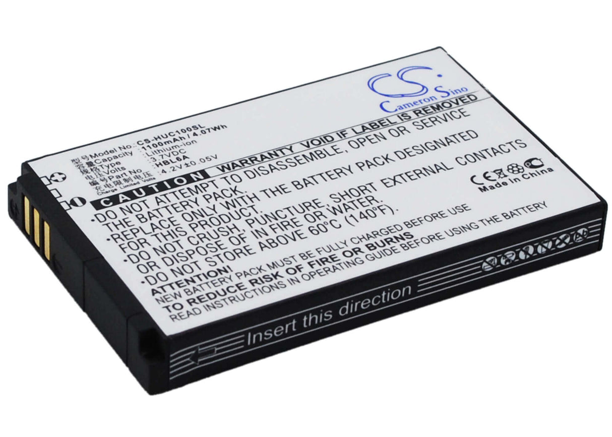 3.7V, Li-ion, 1100mAh, SmartPhone battery fits Esia, Huawei, Hbc100s, Music Box, 4.07Wh Mobile, SmartPhone Cameron Sino Technology Limited (Smartphone)