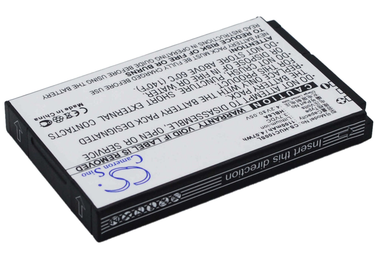 3.7V, Li-ion, 1100mAh, SmartPhone battery fits Esia, Huawei, Hbc100s, Music Box, 4.07Wh Mobile, SmartPhone Cameron Sino Technology Limited (Smartphone)