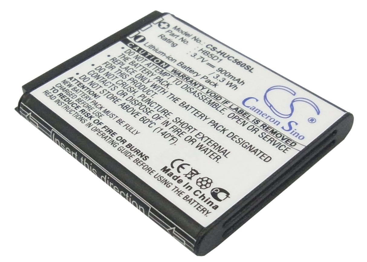 3.7V, Li-ion, 900mAh, SmartPhone battery fits Huawei, Hb5d1, C5110, C5600, 3.33Wh Mobile, SmartPhone Cameron Sino Technology Limited (Smartphone)