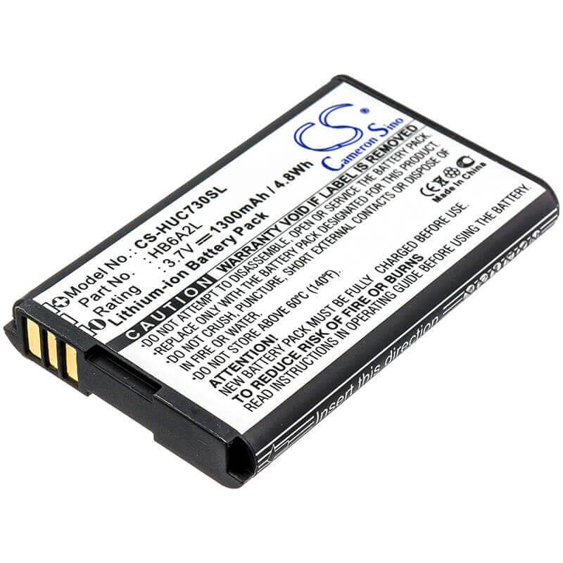 Battery For Huawei C7300, C7189, C2823 3.7v, 1300mah - 4.81wh Batteries for Electronics Cameron Sino Technology Limited (Suspended)