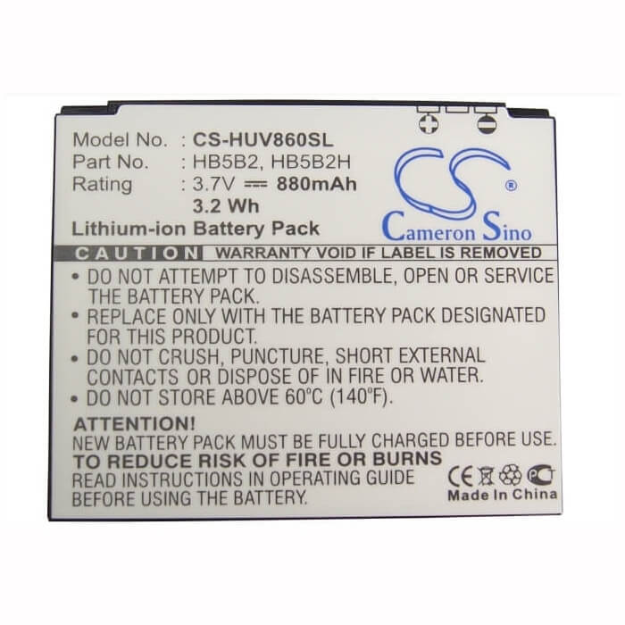 3.7V, Li-ion, 880mAh, SmartPhone battery fits Esia, Vodafone, Huawei, Hb5b2, Qwerty Mini, 3.26Wh Mobile, SmartPhone Cameron Sino Technology Limited (Smartphone)