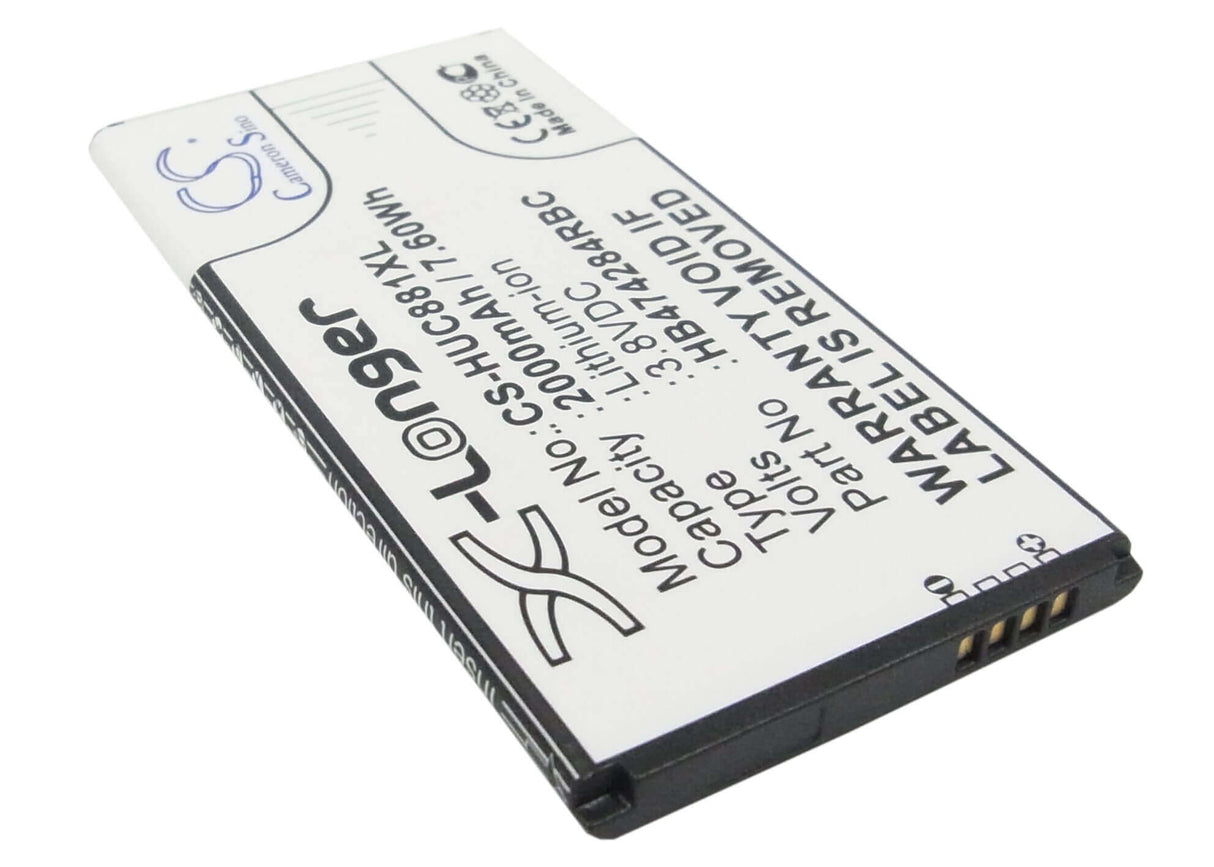 3.8V, Li-ion, 2000mAh, SmartPhone battery fits Huawei, Hb474284rbc, Ascend G521, Ascend G521-l076, 7.6Wh Mobile, SmartPhone Cameron Sino Technology Limited (Smartphone)