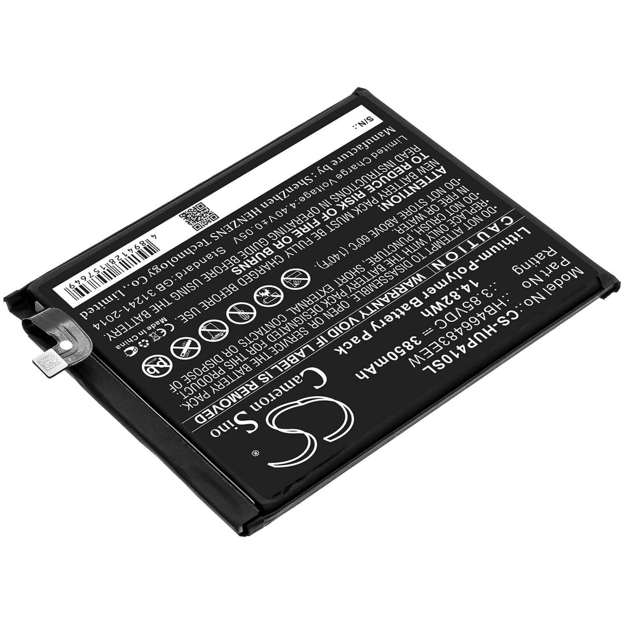 3.85V, Li-Polymer, 3850mAh, SmartPhone battery fits Honor, Huawei, Hb466483eew, 30, 30s, 14.82Wh Mobile, SmartPhone Cameron Sino Technology Limited (Smartphone)
