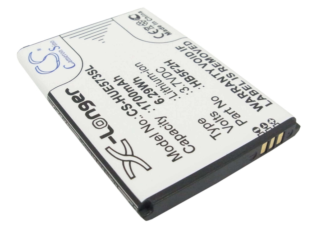 3.7V, Li-ion, 1700mAh, Hotspot battery fits Optus, Huawei, Hb554666raw, E5330, E5330bs-2, 6.29Wh Hotspot Cameron Sino Technology Limited