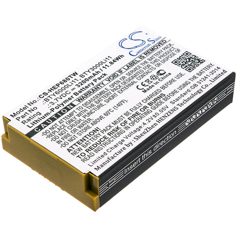 3.7V, Li-Polymer, 3200mAh, Two-Way Radio battery fits Huawei, Bty3000li11, Ep680, 11.84Wh Two-Way Radio Cameron Sino Technology Limited