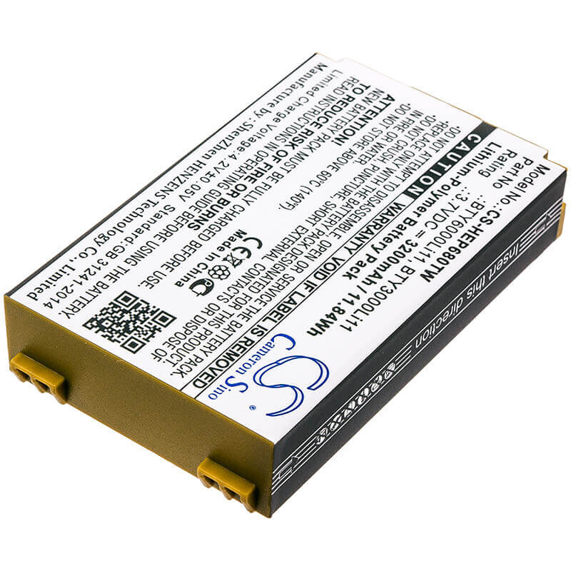 3.7V, Li-Polymer, 3200mAh, Two-Way Radio battery fits Huawei, Bty3000li11, Ep680, 11.84Wh Two-Way Radio Cameron Sino Technology Limited