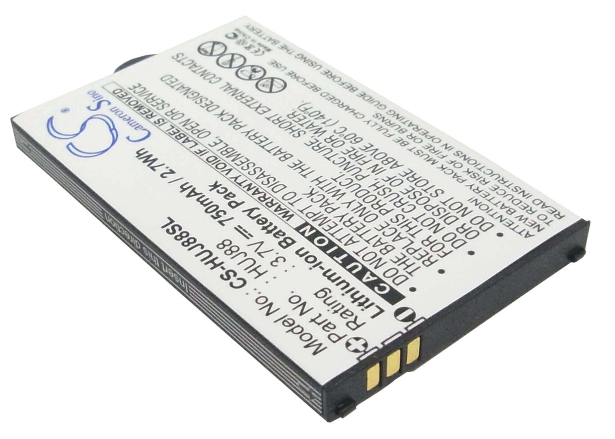 3.7V, Li-ion, 750mAh, SmartPhone battery fits Huawei, Cricket J88b, Ez Cricket J88, 2.78Wh Mobile, SmartPhone Cameron Sino Technology Limited (Suspended)