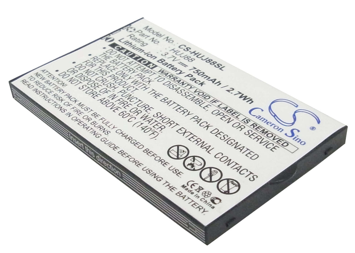 3.7V, Li-ion, 750mAh, SmartPhone battery fits Huawei, Cricket J88b, Ez Cricket J88, 2.78Wh Mobile, SmartPhone Cameron Sino Technology Limited (Suspended)