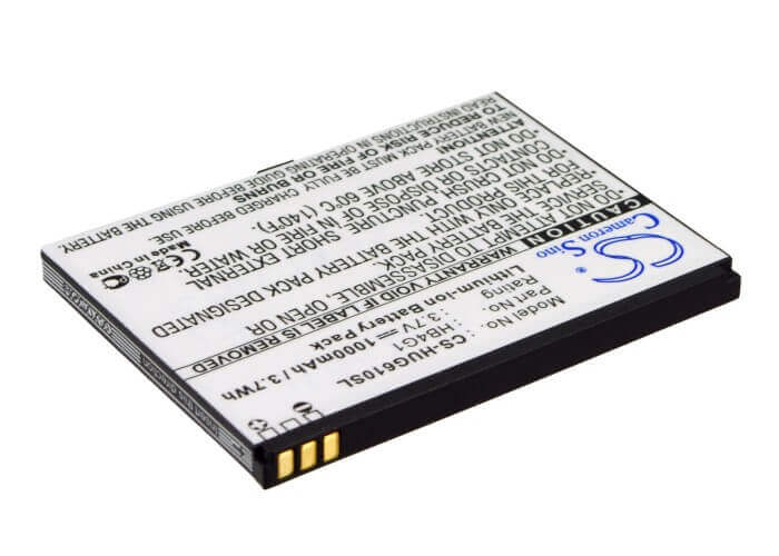 3.7V, Li-ion, 1000mAh, SmartPhone battery fits Huawei, Hb4g1, G6610, G6610v, 3.7Wh Mobile, SmartPhone Cameron Sino Technology Limited (Suspended)