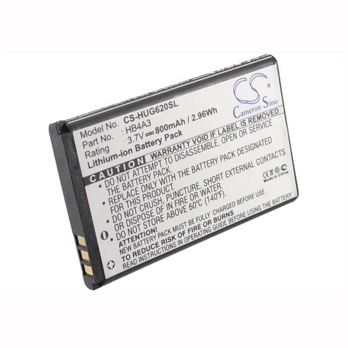 3.7V, Li-ion, 800mAh, SmartPhone battery fits Orange, T-mobile, Huawei, Hb4a3, G6620, G7210, 2.96Wh Mobile, SmartPhone Cameron Sino Technology Limited (Smartphone)