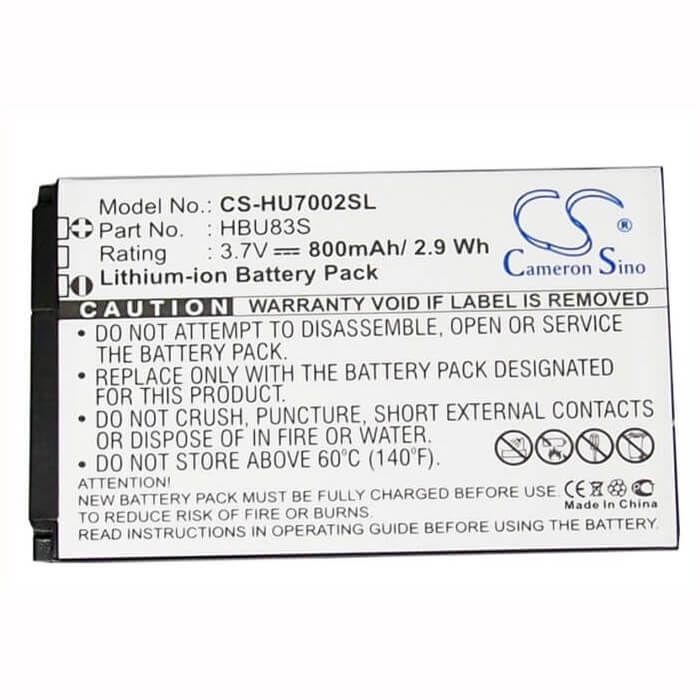 SmartPhone Battery For Huawei G7002, C288s, C2205 3.7v, 800mah - 2.96wh Mobile, SmartPhone Cameron Sino Technology Limited (Smartphone)