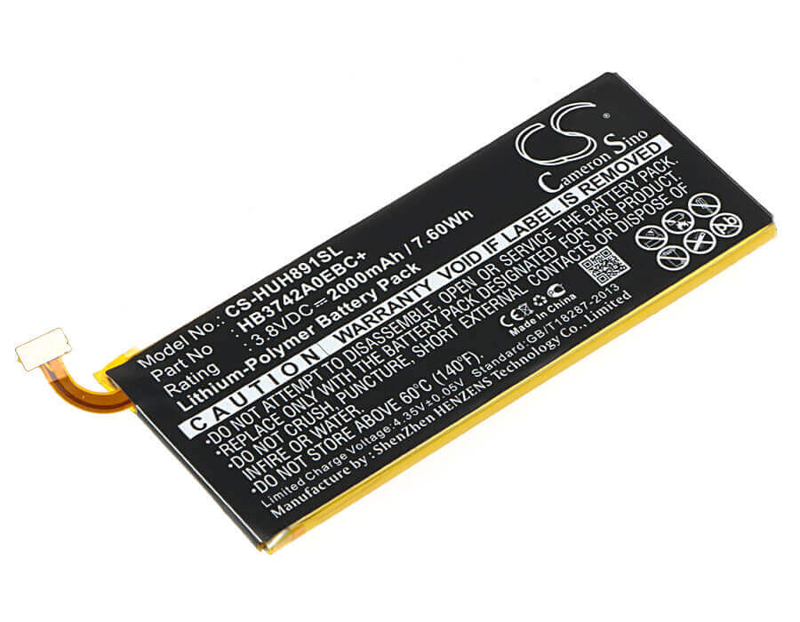 3.8V, Li-Polymer, 2000mAh, SmartPhone battery fits Huawei, Hb3742a0ebc+, Ascend Snapto, G620-a2, 7.6Wh Mobile, SmartPhone Cameron Sino Technology Limited (Smartphone)