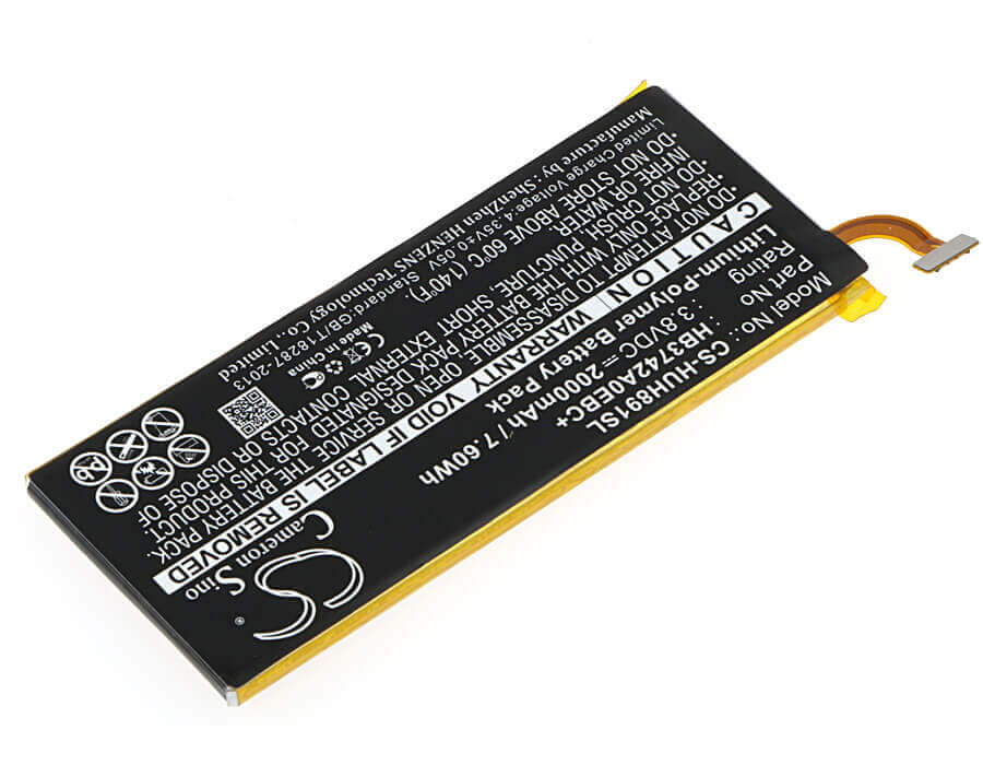 3.8V, Li-Polymer, 2000mAh, SmartPhone battery fits Huawei, Hb3742a0ebc+, Ascend Snapto, G620-a2, 7.6Wh Mobile, SmartPhone Cameron Sino Technology Limited (Smartphone)