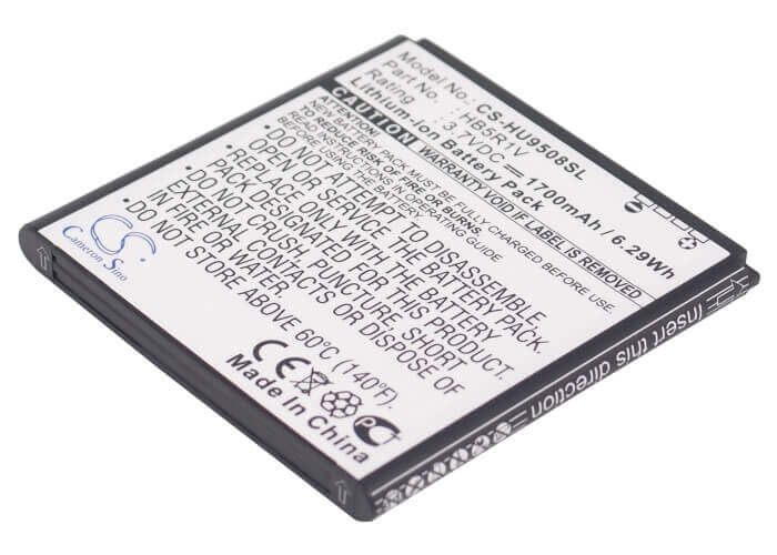 3.7V, Li-ion, 1700mAh, SmartPhone battery fits Huawei, Hb5r1v, Hn3-u01, Honor 2, 6.29Wh Mobile, SmartPhone Cameron Sino Technology Limited (Smartphone)