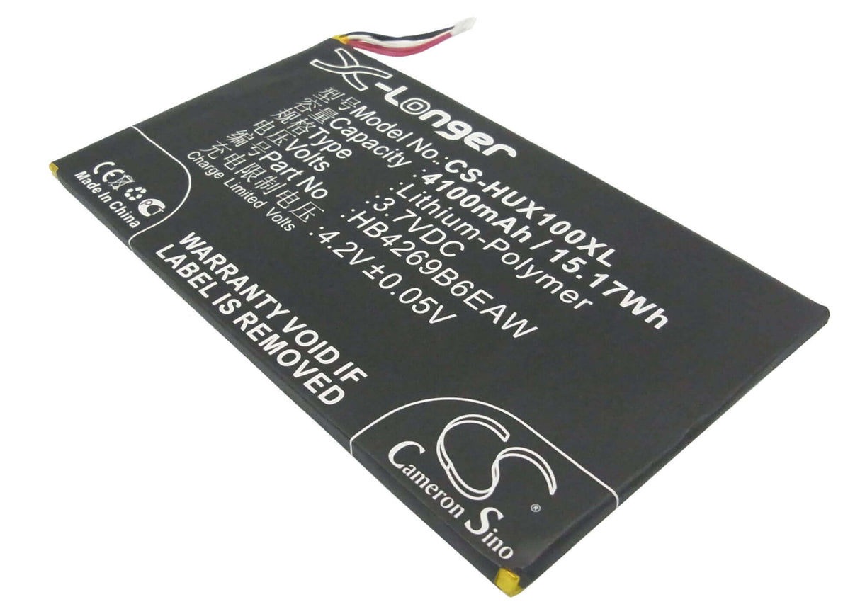 3.7V, Li-Polymer, 4100mAh, SmartPhone battery fits Huawei, Hb4269b6eaw, Honor X1 4g 7d-504l, Honor X1 7d-504l, 15.17Wh Mobile, SmartPhone Cameron Sino Technology Limited (Suspended)