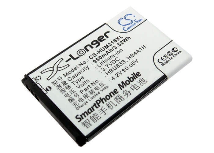 3.7V, Li-ion, 950mAh, SmartPhone battery fits Consumer Cellular, Plusfon, Huawei, Vodafone, Metropcs, At&t, Hb4a1h, Gophone U2800a, U2800a, 3.52Wh Mobile, SmartPhone Cameron Sino Technology Limited (Smartphone)