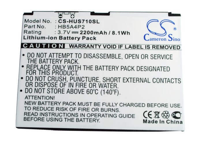 Battery For Huawei Ideos S7 Tablet, Ideos S7-105, Smarkit S7 3.7v, 2200mah - 8.14wh Batteries for Electronics Cameron Sino Technology Limited (Suspended)
