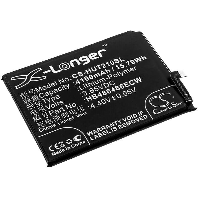 3.85V, Li-Polymer, 4100mAh, SmartPhone battery fits Huawei, Hb486486ecw, Cp37, Cp60, 15.79Wh Mobile, SmartPhone Cameron Sino Technology Limited (Smartphone)