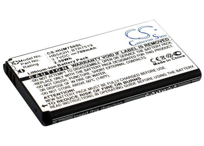 3.7V, Li-ion, 700mAh, SmartPhone battery fits Cricket, Metropcs, Huawei, Btr7519, Crosswave, Crosswave Wifi Broadband Route, 2.59Wh Mobile, SmartPhone Cameron Sino Technology Limited (Smartphone)